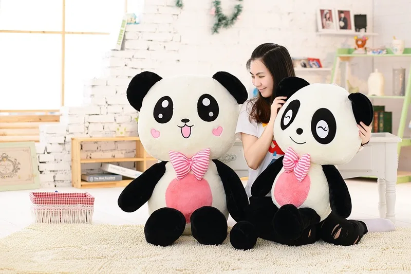 Огромная 120 см Милая панда плюшевая игрушка мягкая кукла подушка Рождественский