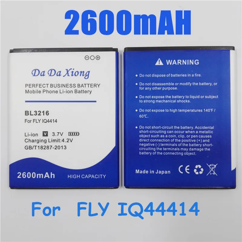 Литий ионный аккумулятор BL3216 2600 мАч для Телефона FLY IQ4414 Сменный телефона|battery