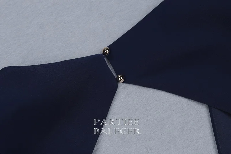 2019 Новое поступление шикарный темно-синий комбинезон сексуальный глубокий