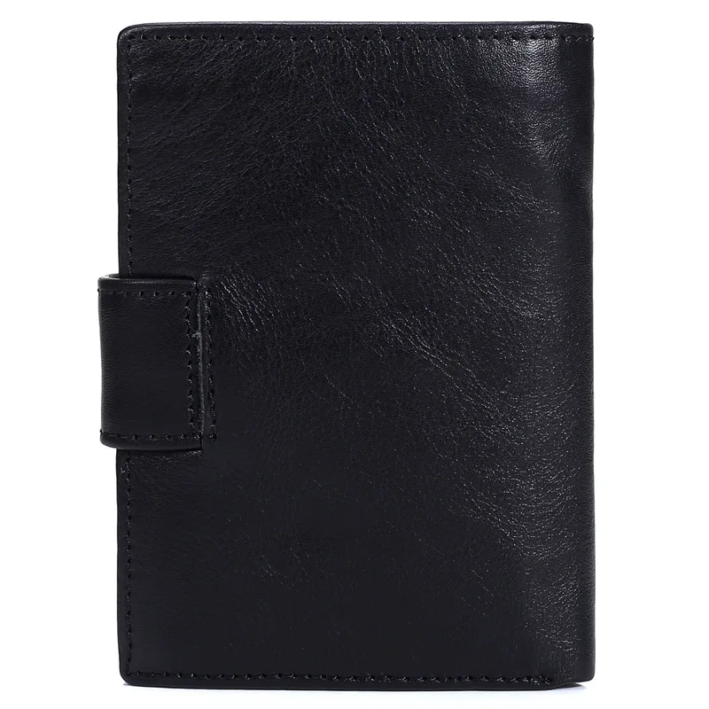 Мужской кошелек DISNOCI тонкий из натуральной воловьей кожи с отделением для монет