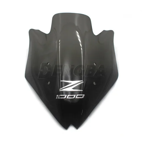 Мотоцикл ветер дефлекторное лобовое стекло ветровые экраны для Kawasaki Z1000 z1000 2007 2008 2009 двойной пузырь - Цвет: with z1000 sticker