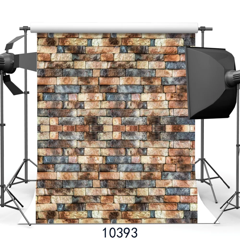 

Mixed Colored Brick Wall Vinyl Photographic Background For Children Baby Shower Newborn Portrait Backdrop Photocall Photo Shoot