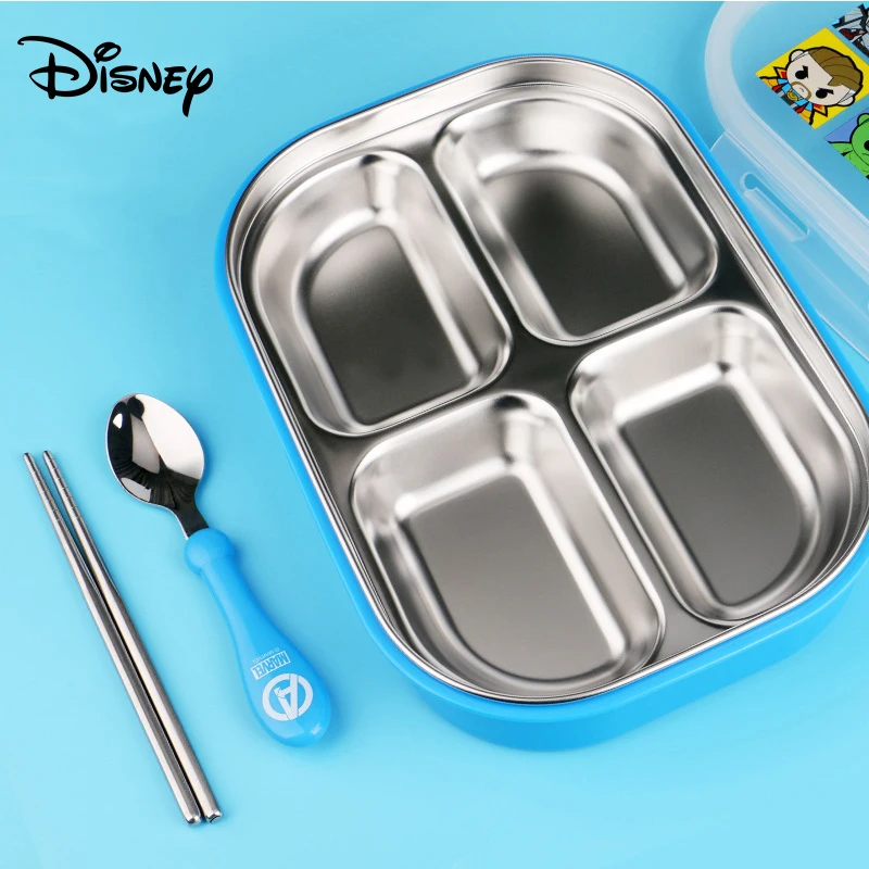 Набор детских тарелок Disney ложка нержавеющая сталь отдельные тарелки поднос для