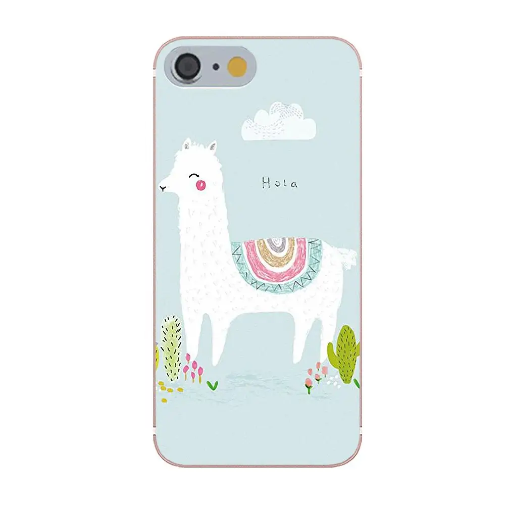 Для Apple iPhone 4 4S 5 5C 5S SE 6 6S 7 8 Plus X TPU крутые лучшие милые животные из ламы