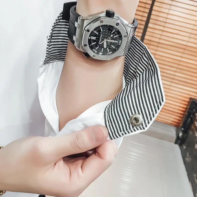 

2019 premium brand fashion Men autumn High quality pure cotton Business shirts/Male summer slim Casual long-sleeve shirt S-XXL