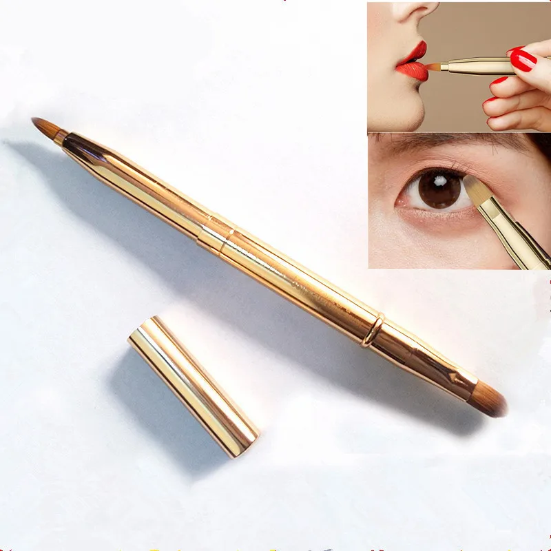 1 шт. выдвижная кисть для глаз профессиональная 2 головки кисти губ подводка