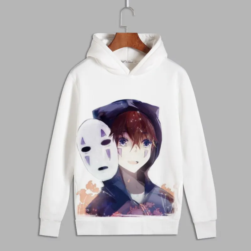 

Spirited Away Cosplay Miyazaki Hayao No Face Man Print Pullover hoodies sweatshirts Ogino Chihiro Unisex Fleece Hoody for Autumn