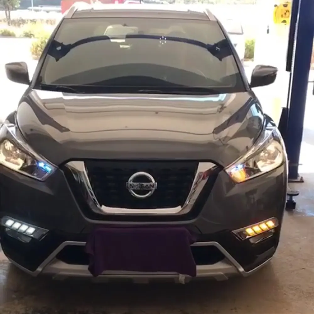 Авто светодио дный светодиодный свет DRL День ходовые огни для Nissan пинает 2017 2018 3