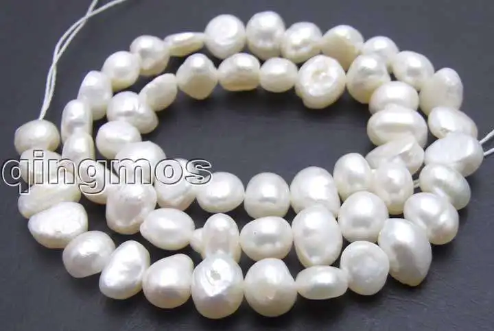 

SALE 4-5mm Natural White Freshwater BAROQUE Pearl Loose Beads 14"-los405 Wholesale/retail Free shipping