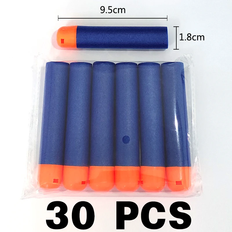 30 шт. 9,5x1,8 см красная снайперская винтовка, пули, дротики для Nerf Mega, детское игрушечное ружье, пенопластовая заправка, дротики, большое отверстие, голова, пули, подарок, HongChi