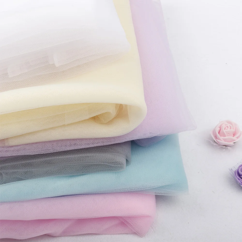 Белая ткань с цветочным принтом тюль сетка лоскутный материал сделай сам