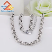 charm vintage chain necklace 45 mm x 7 mm ancient silver plated popcorn chain trendy necklace for men jewelry