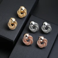new arrival creative mesh chain handmade clip on earrings no pierced for women gold color ear clips bijoux brincos jewelry