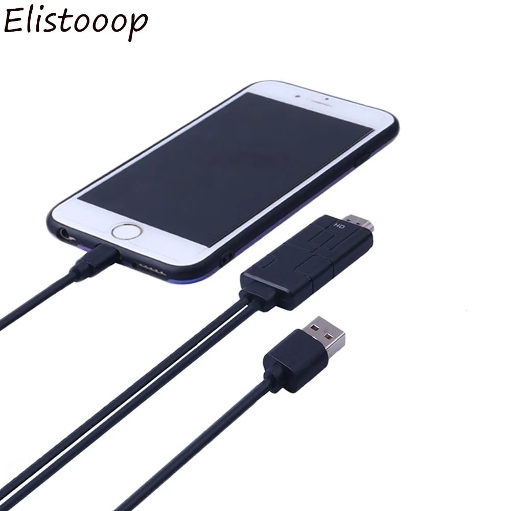 Elistooop 1 8 м контактный HDMI кабель USB адаптер преобразователь для HDTV TV Digital AV Apple iPhone