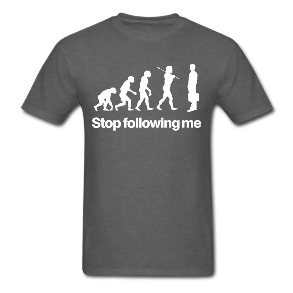 Evolution Stop Follow Me Футболка мужская забавная футболка 100% хлопок размер США|Мужские