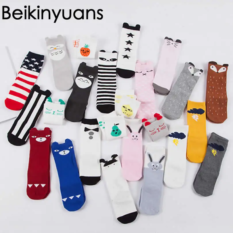 Детские Носки с рисунком лисы детские гольфы брендовые дизайнерские стильные