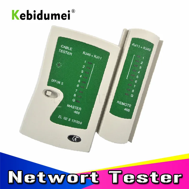 Профессиональный тестер кабелей kebidumei RJ45 lan сетевого кабеля RJ11 RJ12 CAT5 UTP LAN сетевой