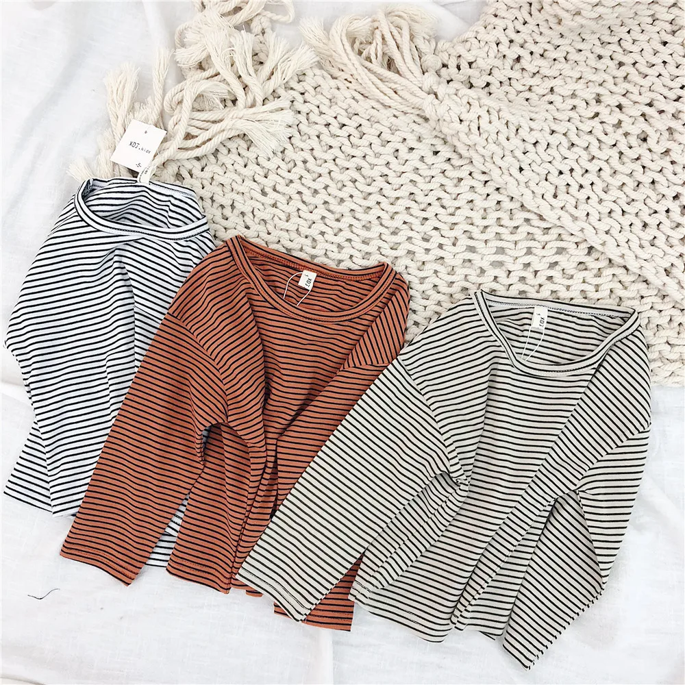 2019 Новое поступление сезон весна Повседневная хлопковая футболка в полоску