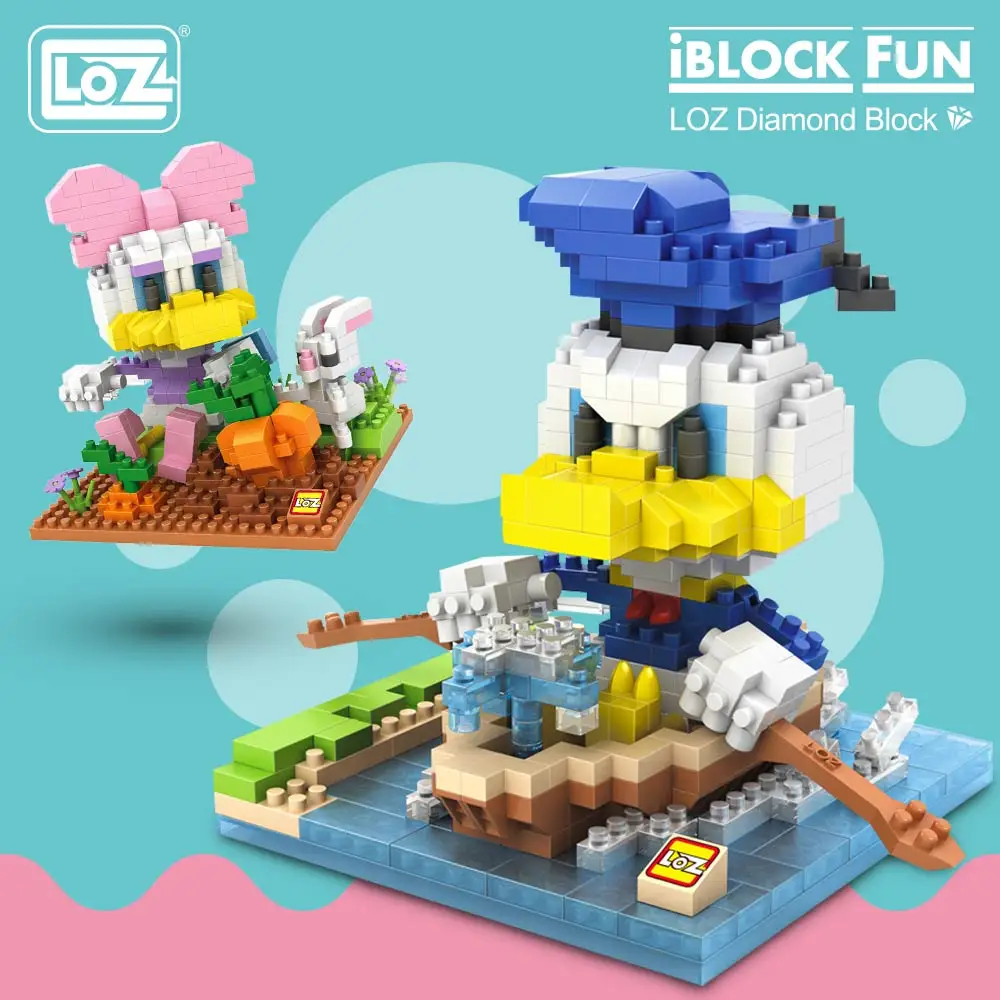 

LOZ Diamond Blocks мультфильм животных аниме милые кавайные фигурки, микро строительные блоки, кирпичи, развивающие игрушки, модель сборки