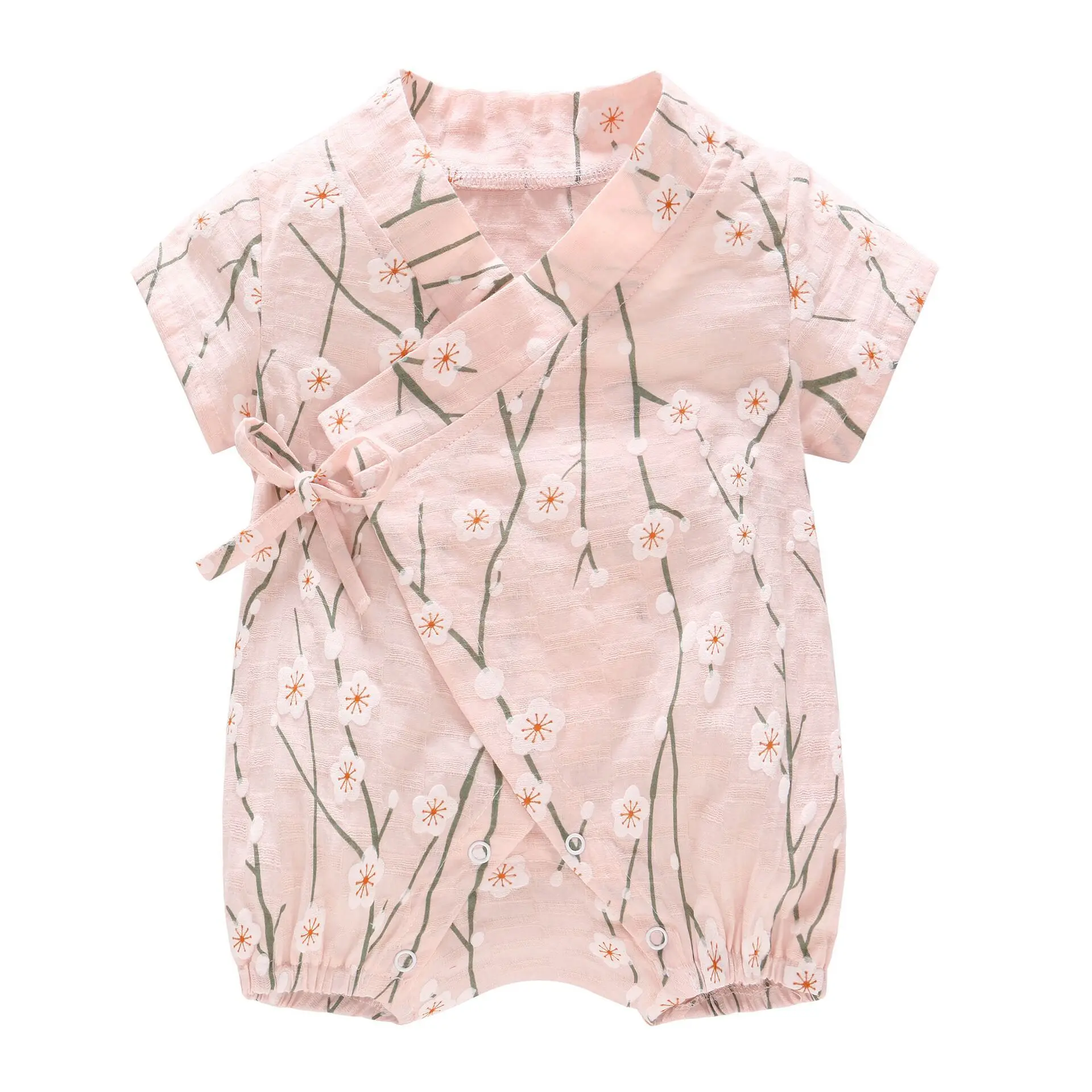 Летний комбинезон для детей Детские Гусеничный в Симпатичные Фрукты кимоно|Боди