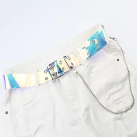 bla colorful transparent women punk chain belt for womens jeans dress skinny waist belt pin buckle waistband brand designer z30