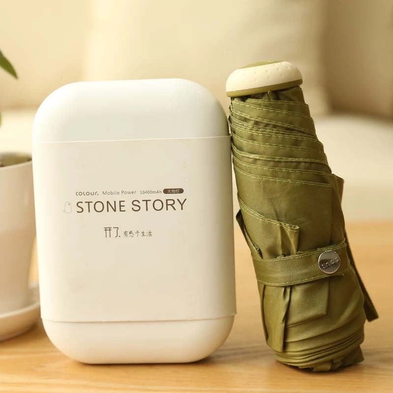 Олово. Oo пять складной зонтик корея милые девушки ультра-малых свежий сплошной