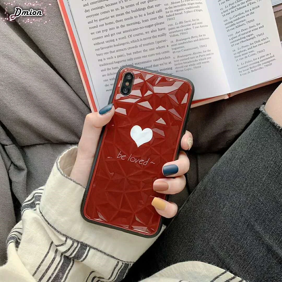 Простой Модный чехол Love hearts для iPhone Xr Xs Max X 8 7 6 6S Plus Мягкая силиконовая задняя