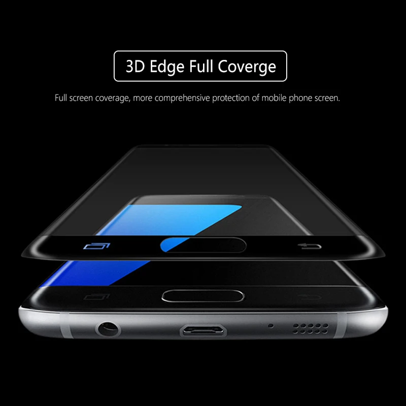 Screen Protector For Samsung S7 Edge 3D Tempered Glass Transparent for Galaxy Film | Мобильные телефоны и аксессуары