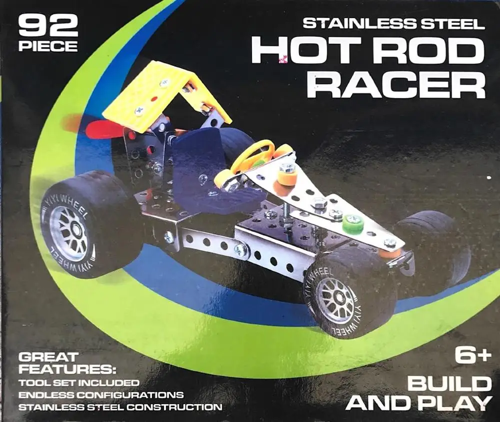 Винтовые блоки Модель гоночного автомобиля строительные игрушки металлическая