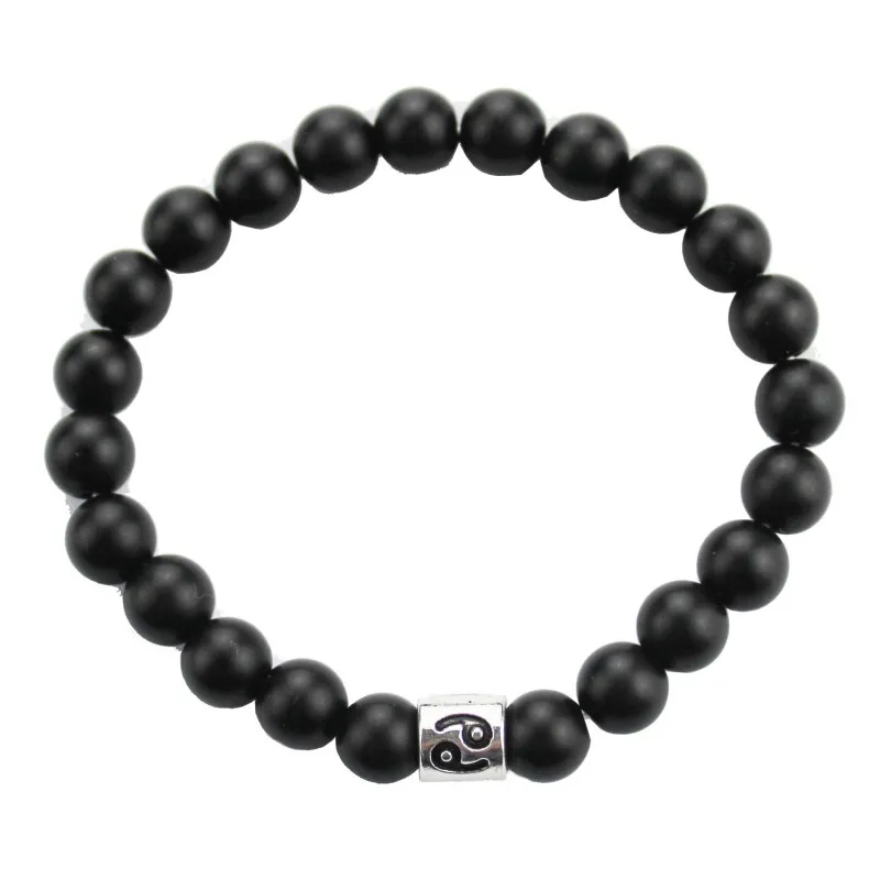 Liuanan 12 дюймов астрологические шармы матовые бусины браслет ручной работы