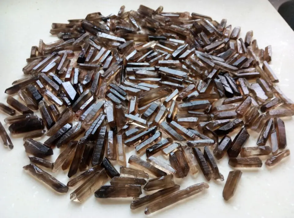 

500 Carat Bulk Lot Natural Smokey Quartz Crystal Points (10-20 pcs) Smoky Wands
