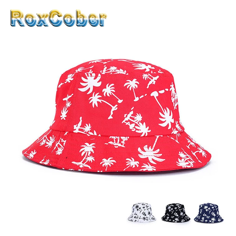 

RoxCober men women outdoor Travel sunscreen Cotton Bucket Hats Beach Hat Fisherman's caps chapeu Visors fishing hat 3028