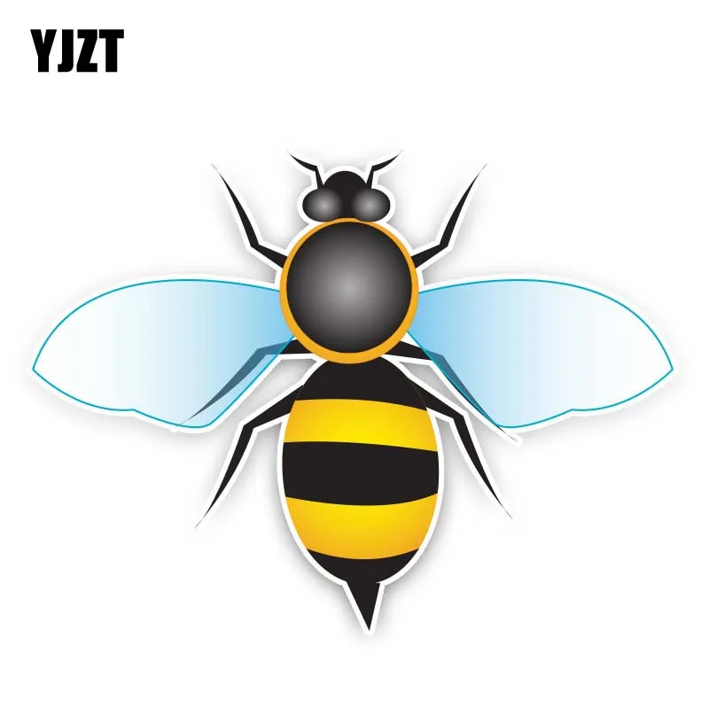 

YJZT 14.4CM*10.1CM Cartoon Fun Bee Fashion Car Sticker PVC Decal 12-300879
