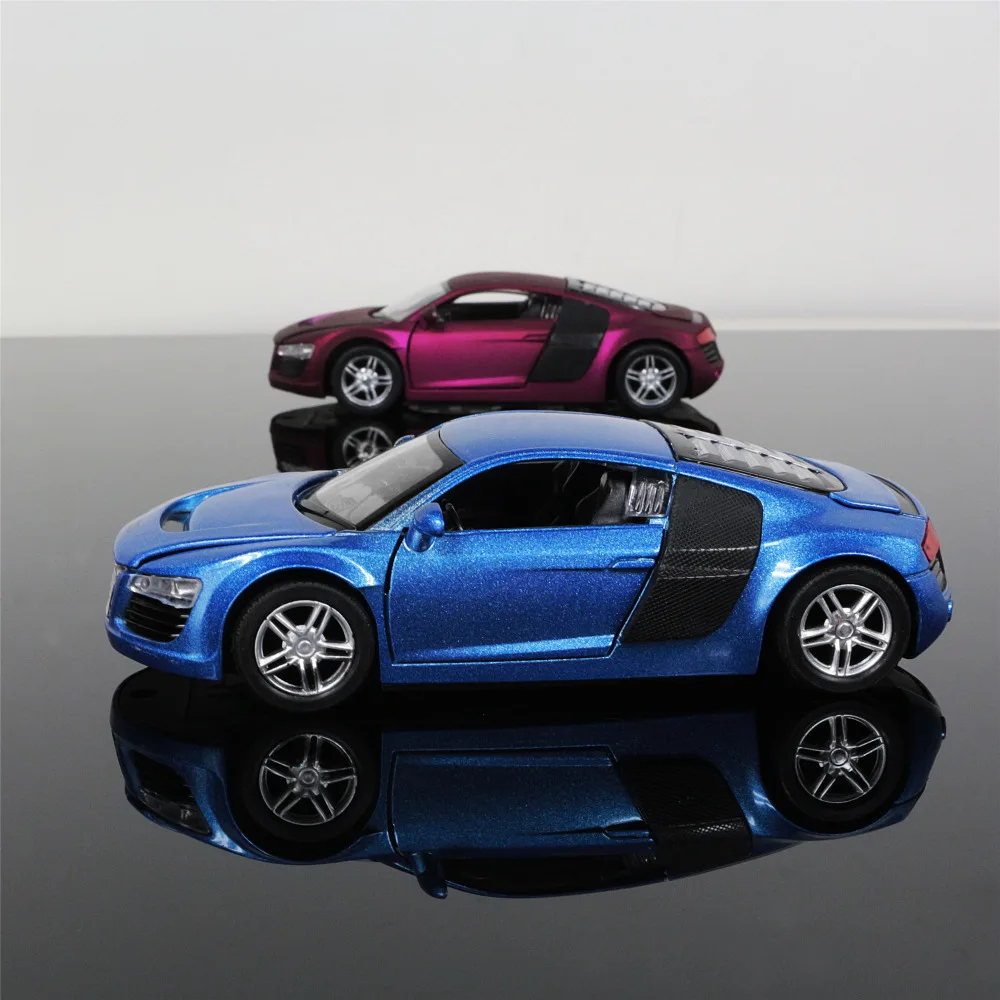 1:32 детские игрушки AUDI R8 металлические игрушечные машинки модель для детей музыка