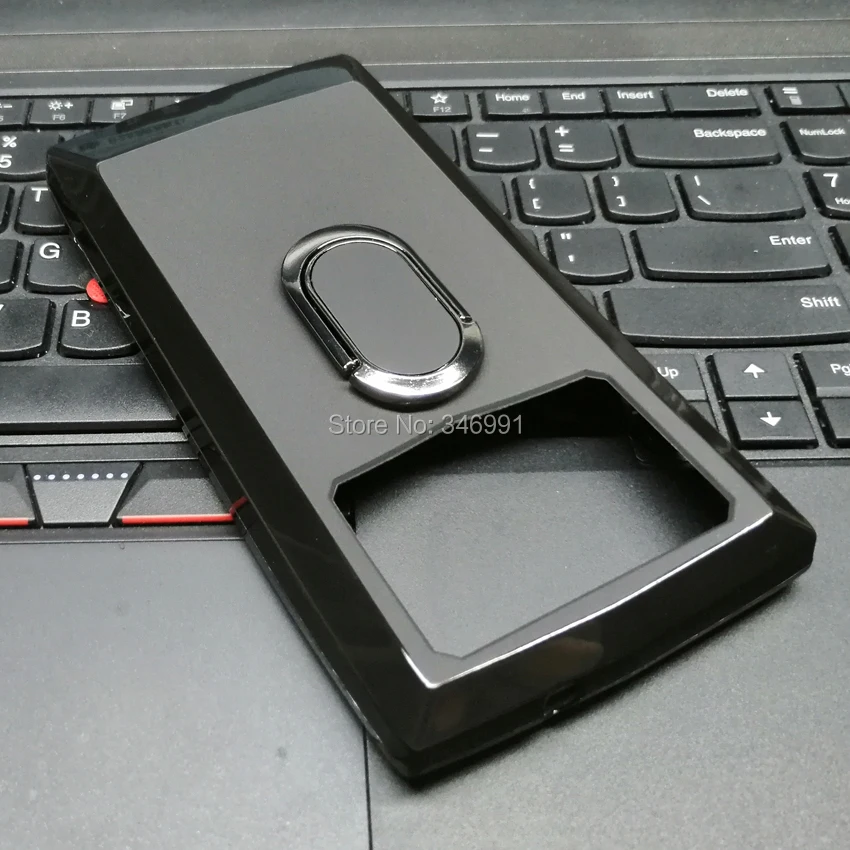 Для Oukitel K10000 Pro чехол Роскошный 5," мягкий черный силиконовый магнитный автомобильный держатель чехол для телефона с кольцом для Oukitel K10000 Pro Fundas