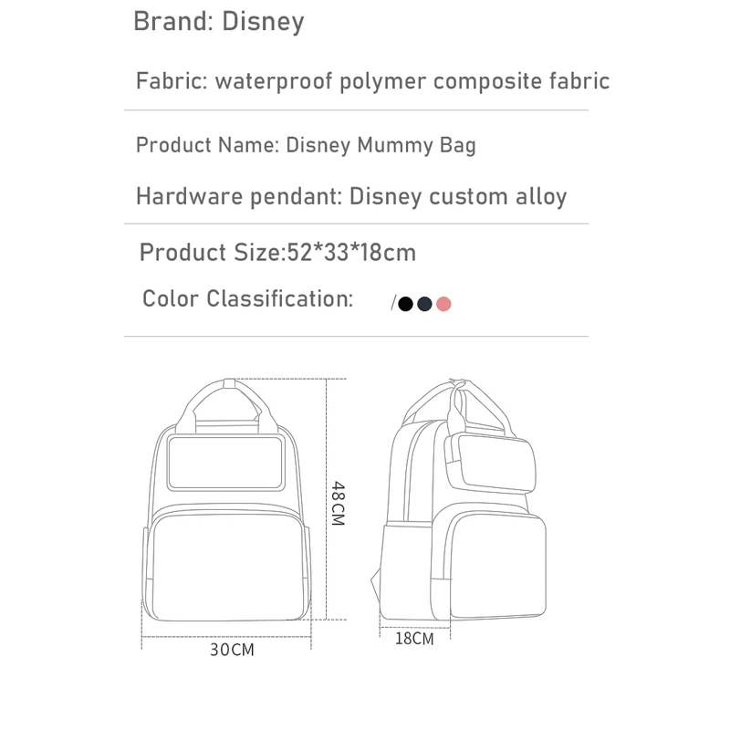 Disney usb сумка для подгузников кошелек с Микки Маусом рюкзак мам мокрая ухода за