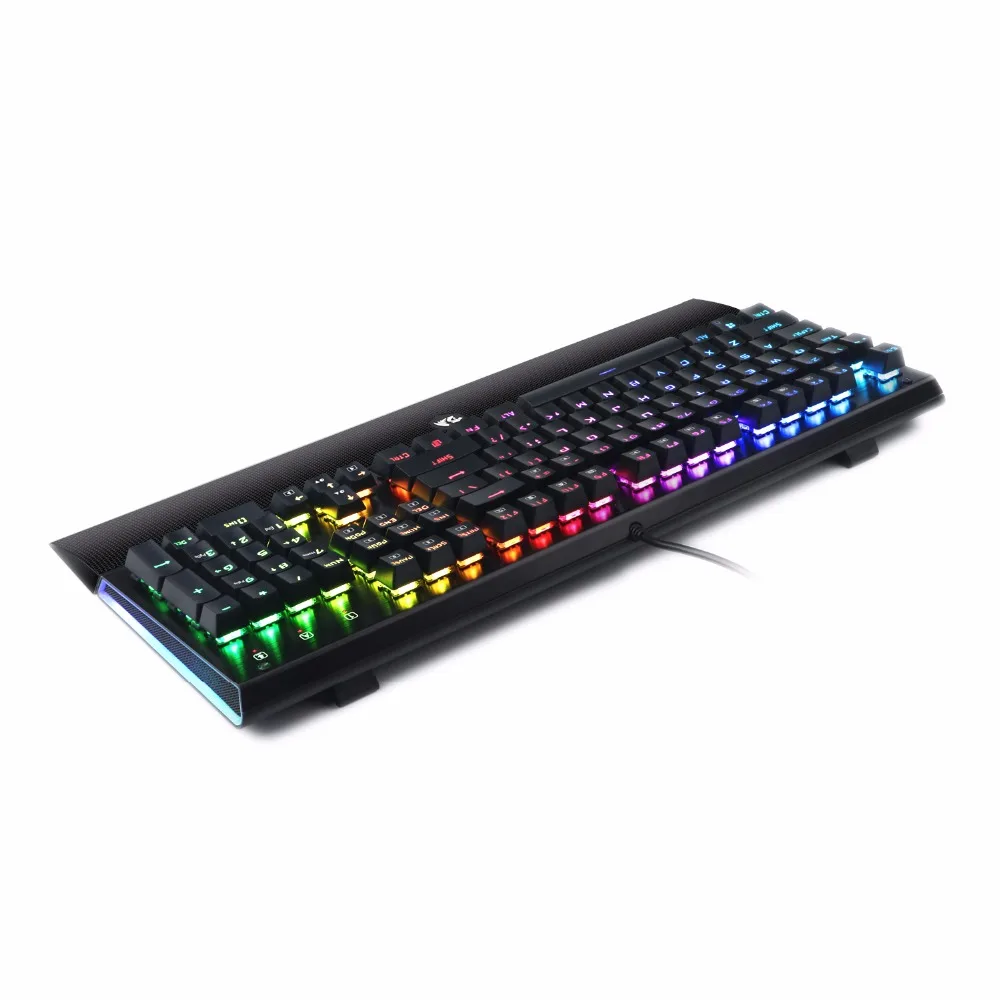Superia Новое поступление Redragon K569 RGB светодиодный с подсветкой 104 клавиш механическая клавиатура с подставкой для запястья синие переключатели игровая клавиатура