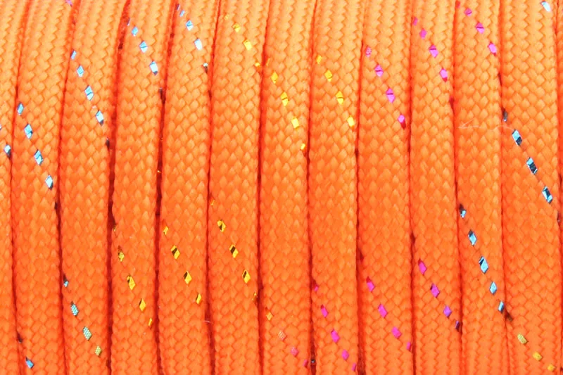 orange colorful Радужный Паракорд 550 Паракорд парашютный шнур веревка Mil Spec type III 7Strand 100FT оборудование для альпинизма кемпинга выживания - Цвет: orange colorful