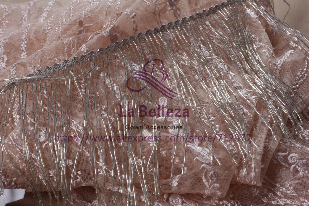 La Belleza серебряные/розовые/белые/золотые аксессуары, кружевная вешалка с бусинами, кружевная окантовка, кружевная отделка, 5 м/лот, длина 15-50 см