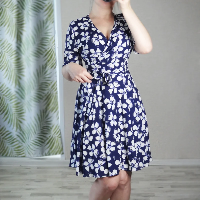 

Женское пляжное мини-платье Neophil с цветочным принтом, весна 2022, ТРАПЕЦИЕВИДНОЕ ПЛАТЬЕ С V-образным вырезом, высокой талией и поясом, короткие ...