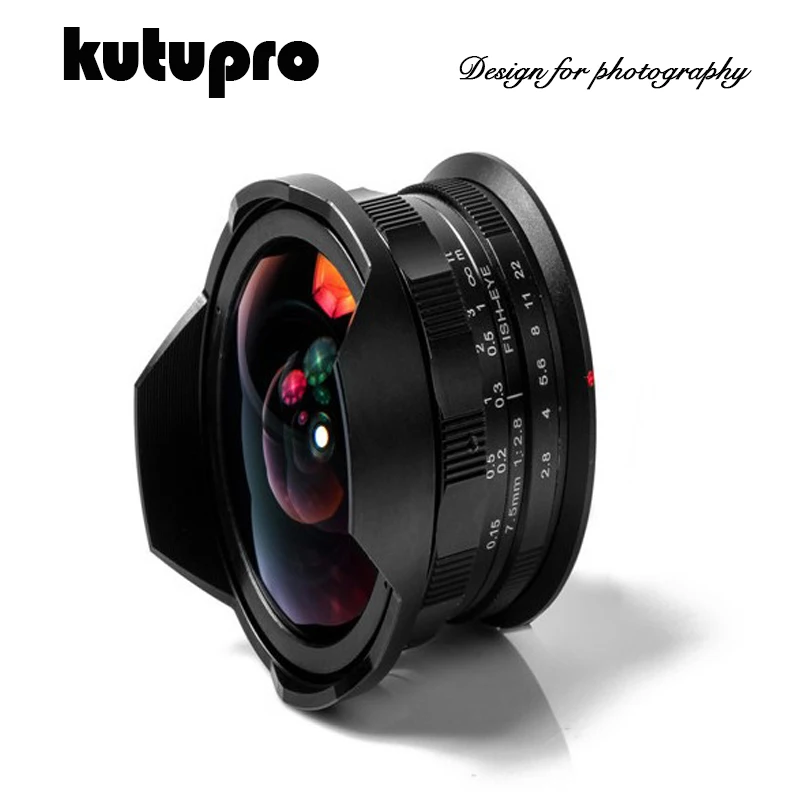Kutupro 7 5 мм F/2 8 камера Рыбий глаз объектив 180 градусов многослойное покрытие для Sony E