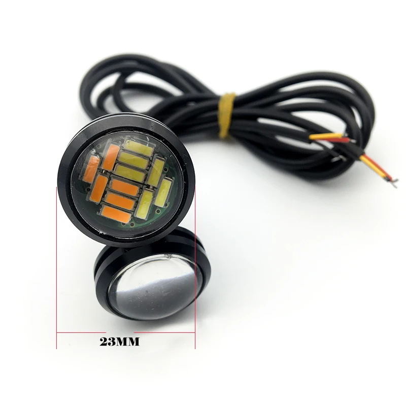 1 пара DRL 12 4014 светодиодный SMD 23 мм орлиный глаз Габаритные огни Источник заднего