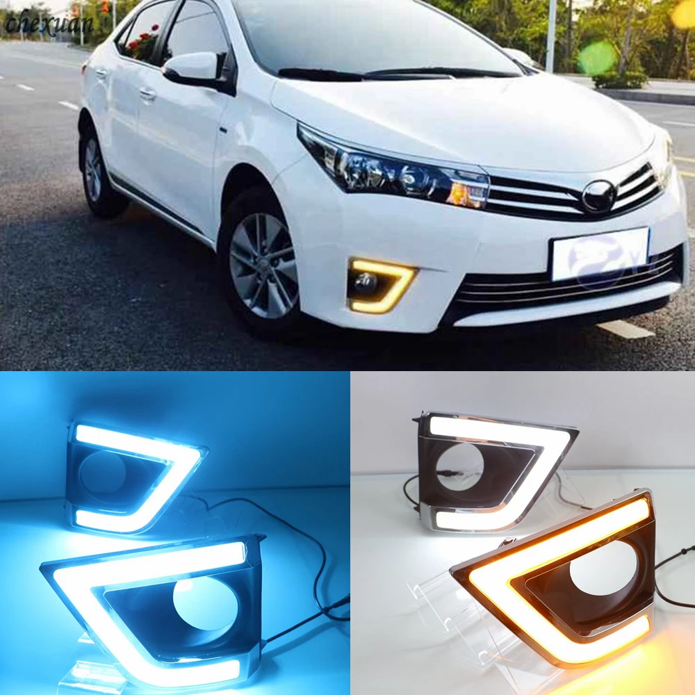 CSCSNL 1 комплект для Toyota Corolla 2014 2015 2016 12 В ABS светодиодный ОД DRL дневные ходовые огни