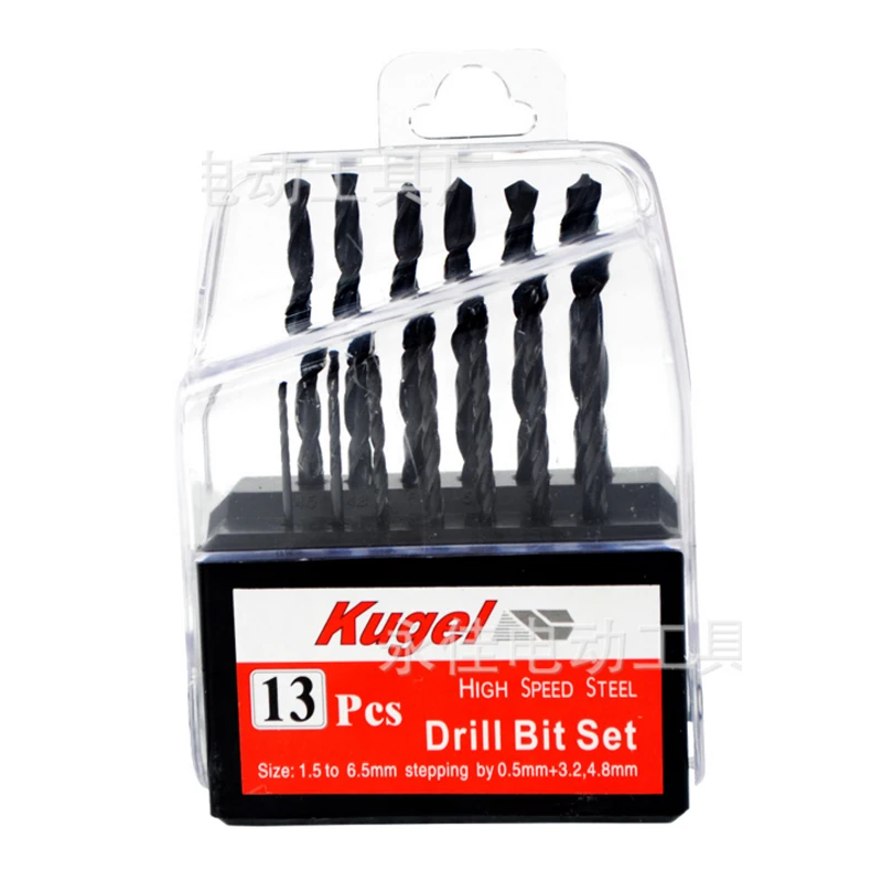 13 комплектов высокоскоростных стальных сверл набор прямых Сверл с хвостовиком