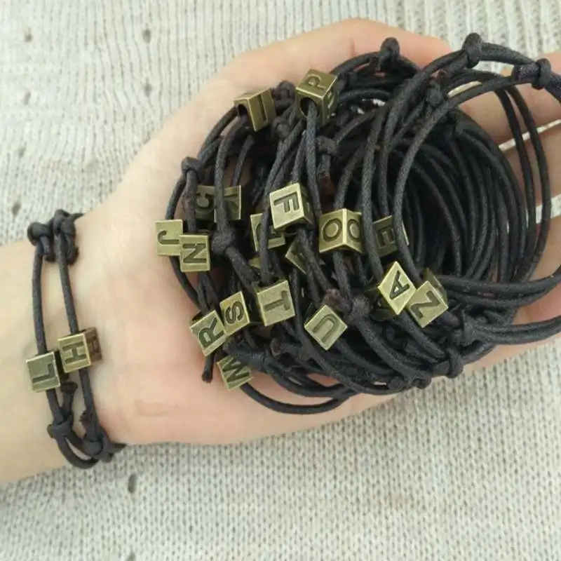 26 Алфавит начальный браслет письмо монограмма пара любовь подарок для женщин