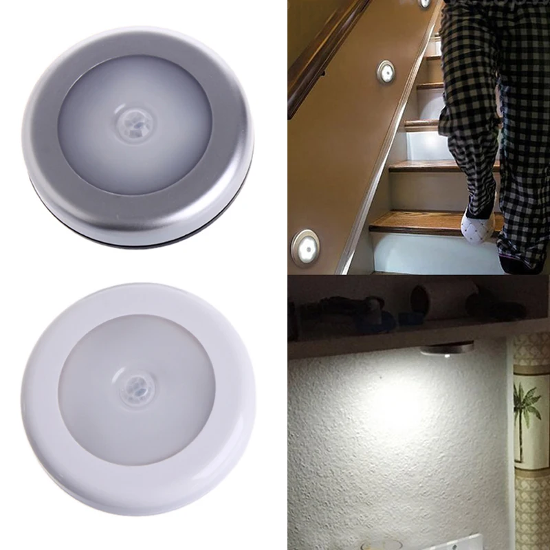 6 LED беспроводной PIR датчик движения свет настенный шкаф лампа батарея 4 5 V|lamp
