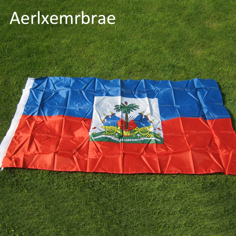 Бесплатная доставка флаг aerlxemrbrae Гаити 90x150 см 100% полиэстер 2 стороны напечатанный