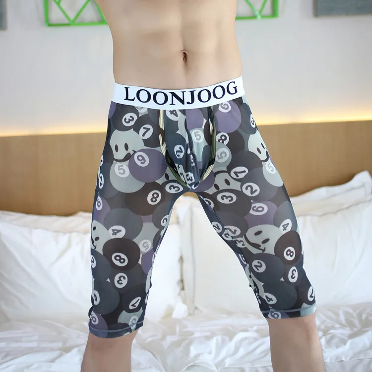 Сексуальное нижнее белье для геев мужские сетчатые трусы боксеры с низкой талией