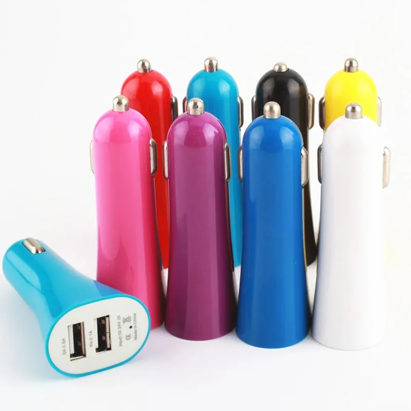 Horn Speaker Dual USB Port 5V 2.1A+1A Car Charger For apple iphone X 8 7 6 6s Plus SE 5s 5 4s 4 ipad samsung huawei xiaomi | Мобильные