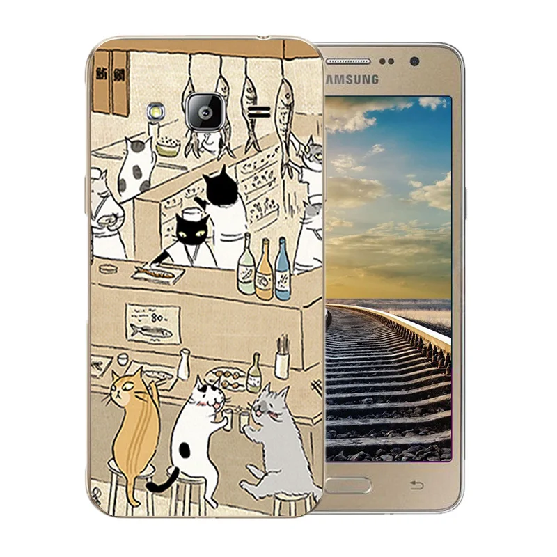 Для Samsung Galaxy J2 Prime Чехлы Силиконовые мягкие кошки семья шаблон обложка для SM-G532F G532
